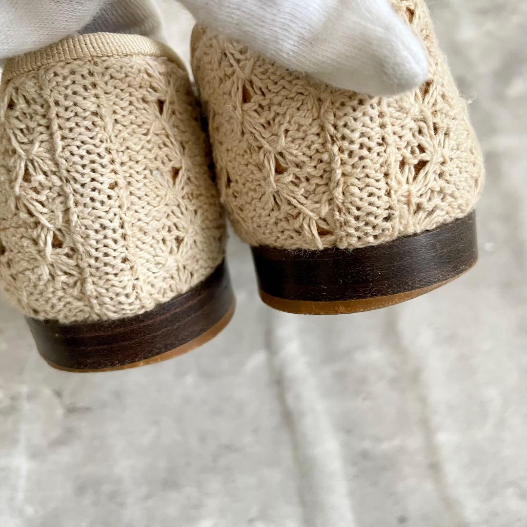 CHANEL バレエシューズ リボン ココマーク レース 35 1/2 23㎝