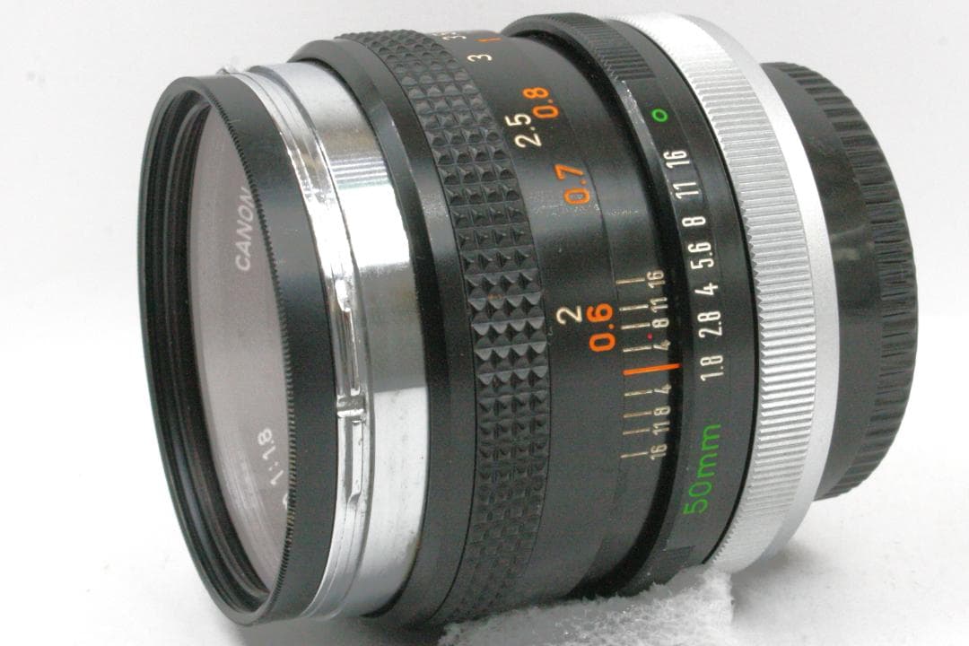 【整備済】 Canon AV-1 黒 FD 50mm F/1.8 付属品有 19