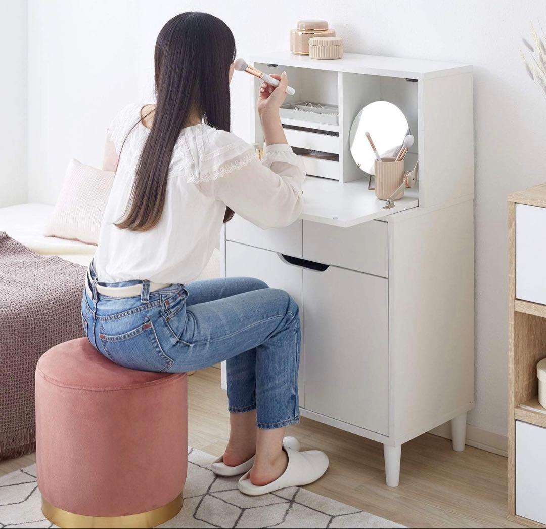 ロウヤ　LOWYA ドレッサー　収納ドレッサー　ホワイト