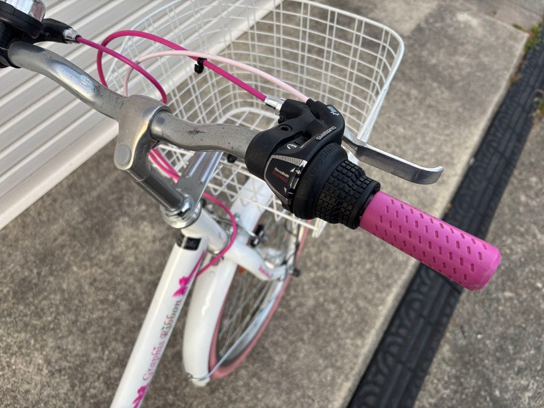 子供用自転車 20インチ ホワイト ピンク　GR-RIBBON