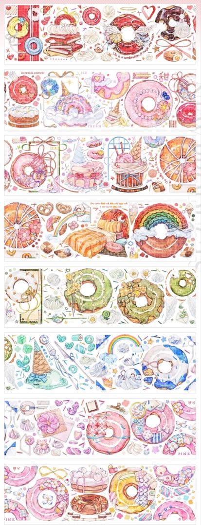 《在庫処分セール》海外　マスキングテープ　装飾系　貝殼、ホロ、虹光pet　14点