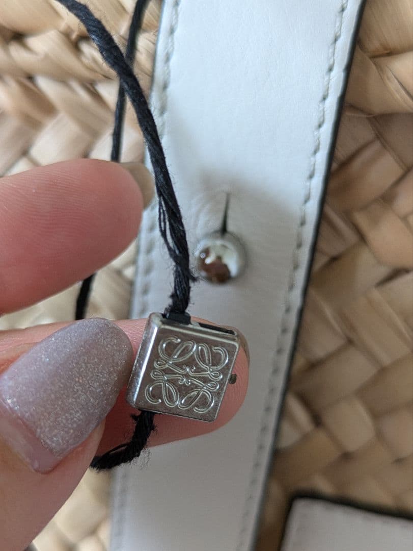 LOEWE バスケットバッグ　かごバッグ　白　ホワイト