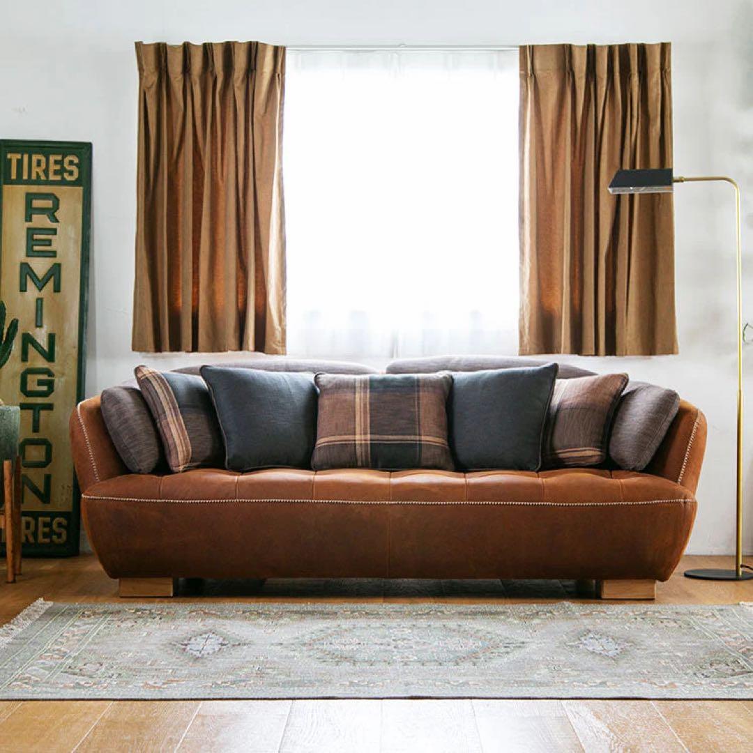 オピアムフレンズソファ 2.5人掛け OPIUM ブラウンレザー