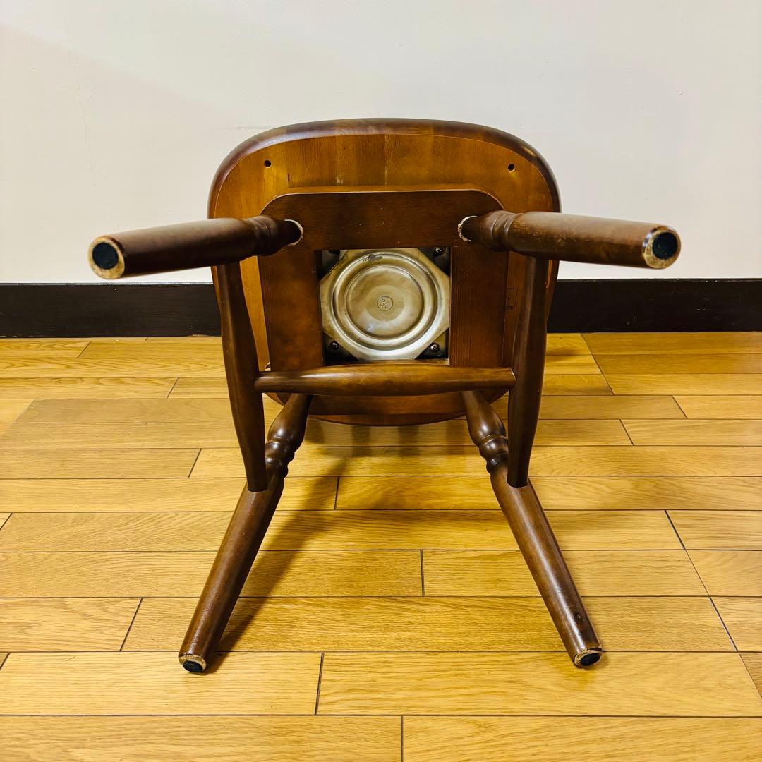 希少品　飛騨家具　ウィンザーチェア　回転チェア　昭和レトロ　ヴィンテージ　送料込
