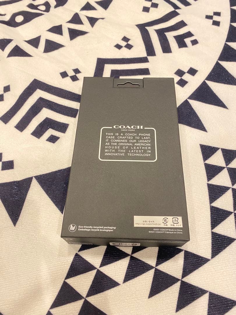 新品COACH iPhone13・14手帳型カバーシグネチャー　コーチ　ブラック