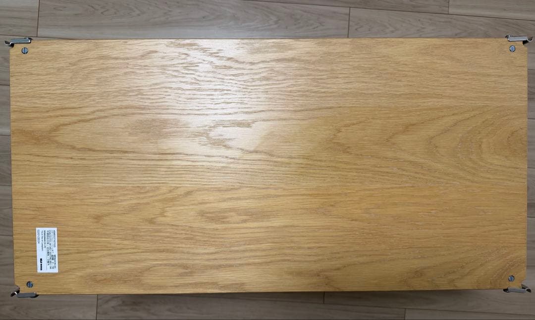 無印良品 ステンレスユニットシェルフ　オーク材棚セット　ワイド小