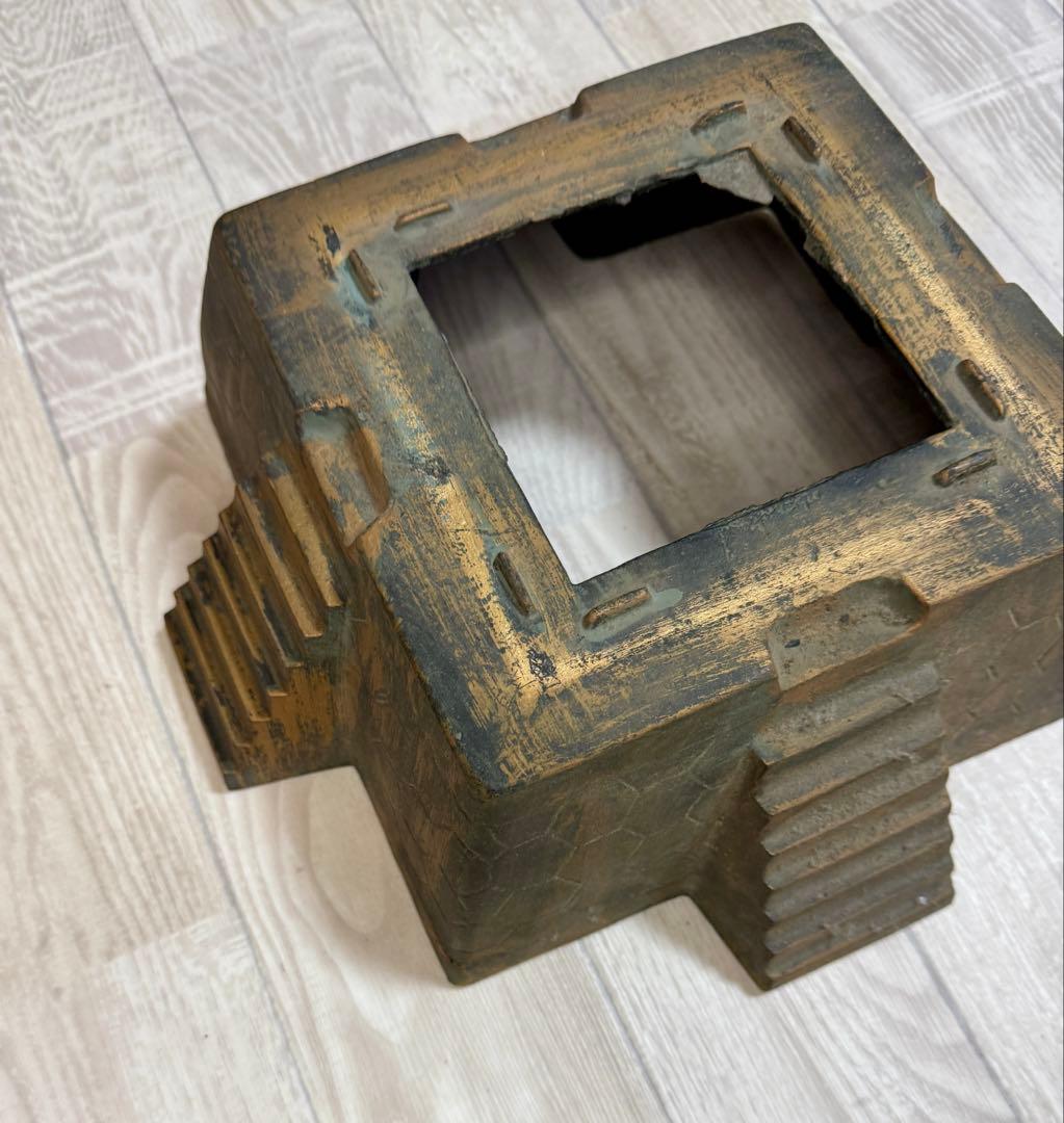 【貴重品】五重塔 鉄製 鈴付 骨董品 高さ約1050mm 総重量約15.6kg