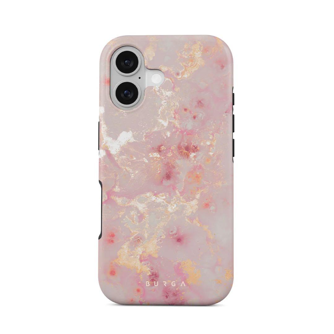 【新品】BURGA マーブルデザイン ハードケース　ピンク　iPhone17