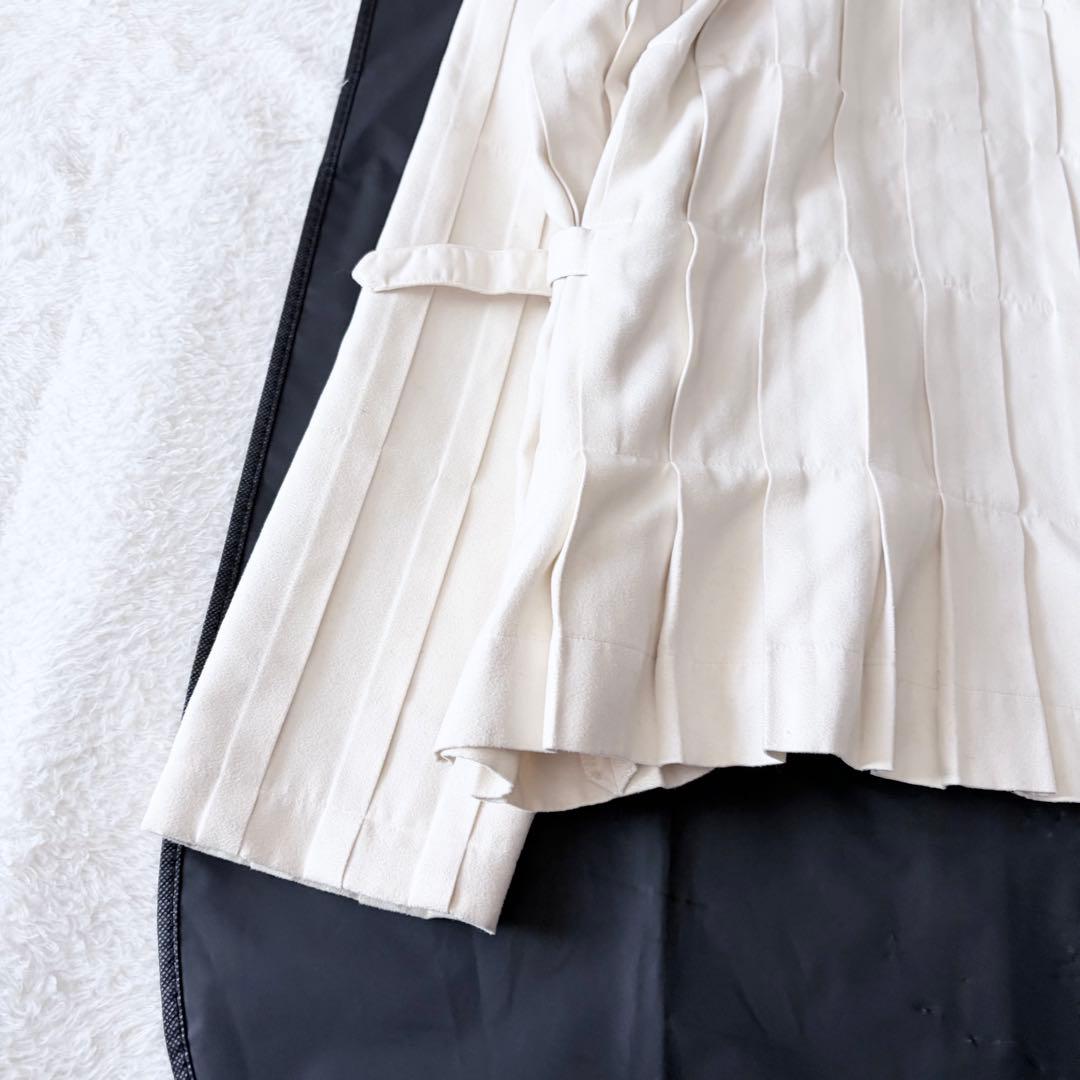 6163 【希少】 イッセイミヤケ プリーツ シャツジャケット クリーム 1