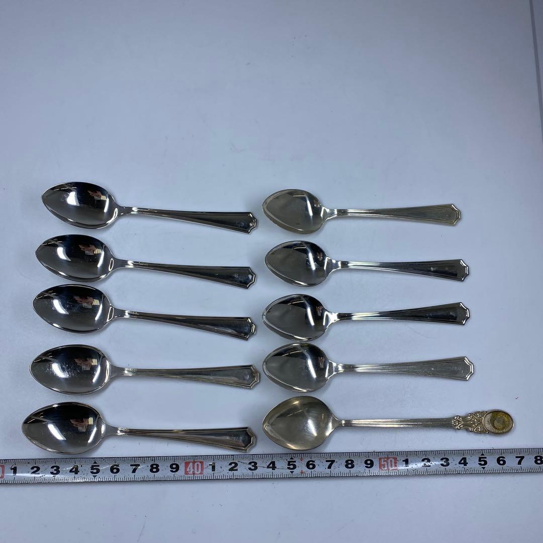 silver950刻印　銀製スプーン　10本　135g 東な7-0207☆2F