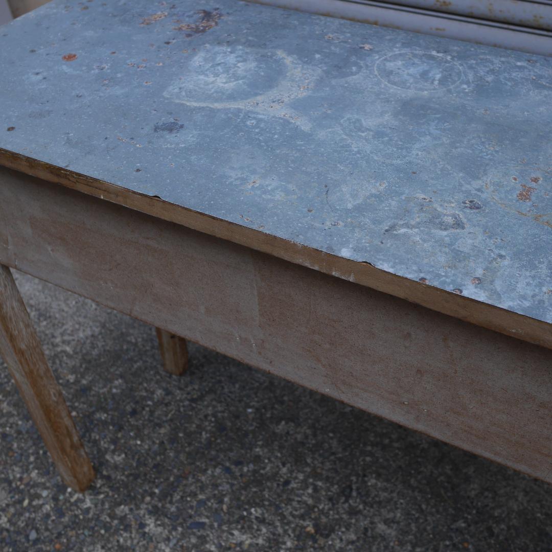 コンソールテーブル ワークデスク 作業台 古道具 ガレージ ヴィンテージ