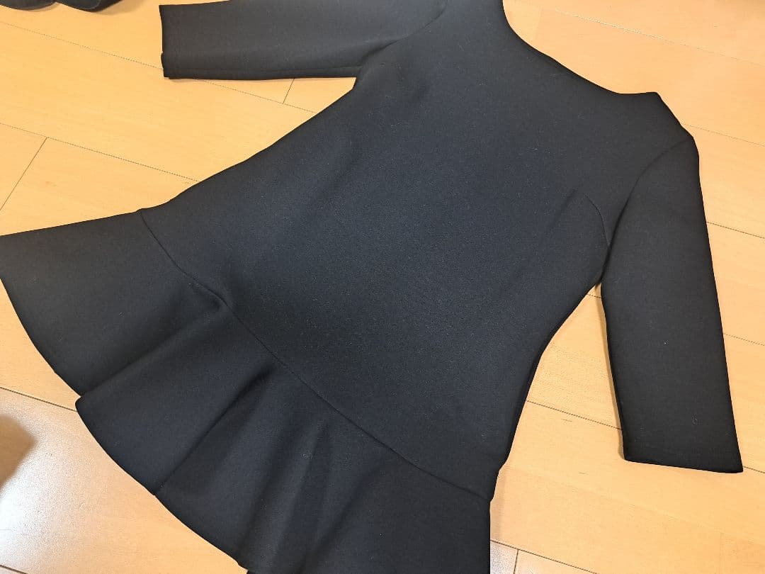 Sheller　シェリエ　バック　ZIP　スウェット　ミニ　ワンピース