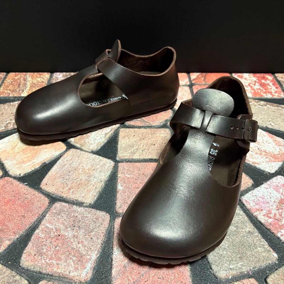 極美品　ビルケンシュトック　サンダル　22.5cm サボ　Tストラップ　ブラウン
