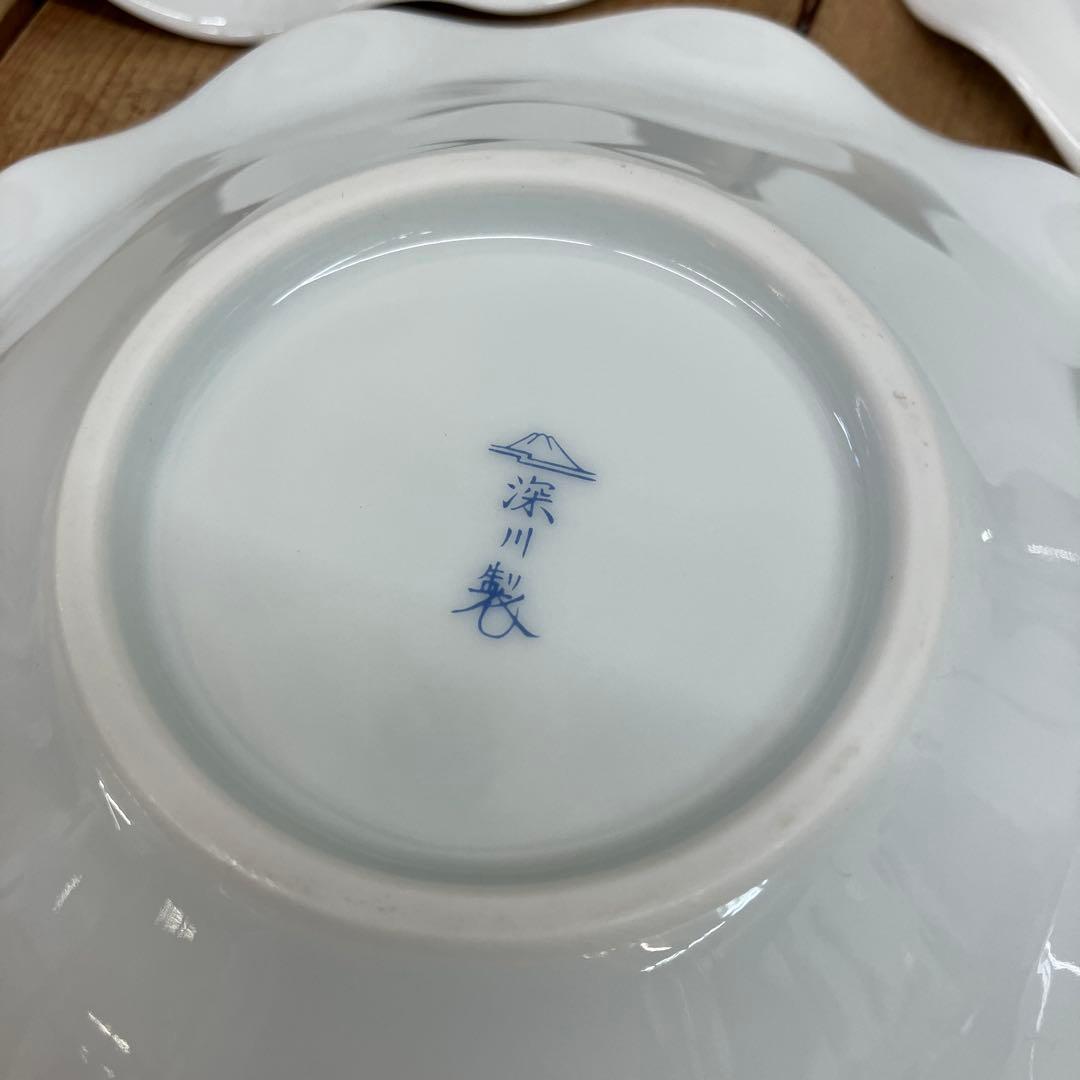 深川製磁 オリエンタルブルー 陶器製 銘々皿 茶道具セット 湯飲み 急須 大皿