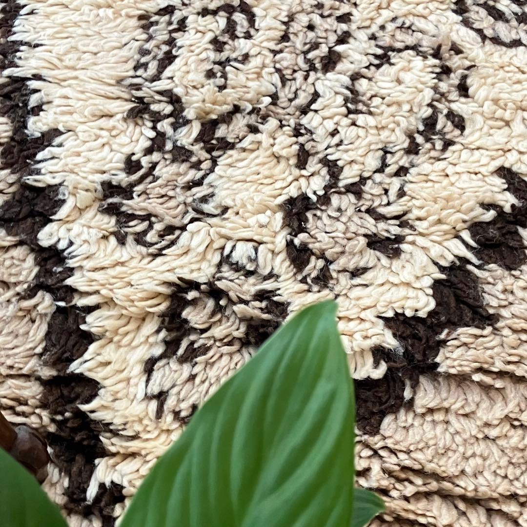 レア✳︎モロッコラグ　ミルキー　ブラウンチョコ　メダリオン　トルコヴィンテージラグ