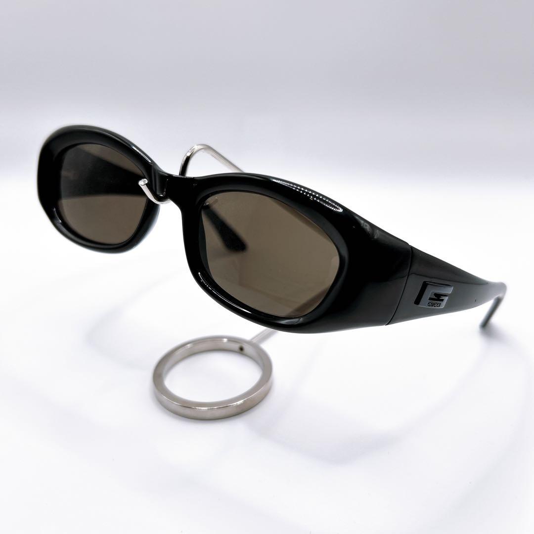 希少✨グッチ サングラス サイドロゴ Gロゴ ブラック ゴールド