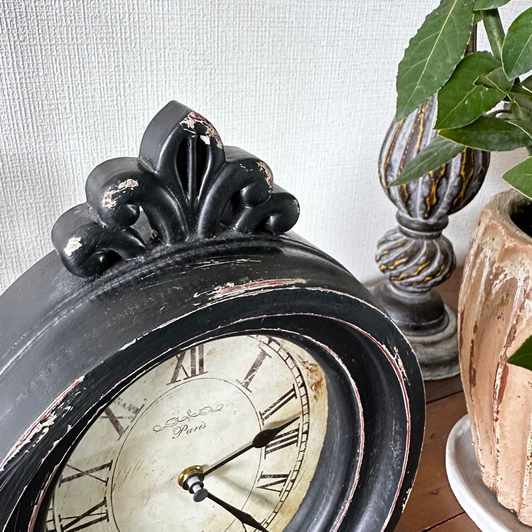 アンティーク風3点セット コンポート ケーキスタンド　置時計 キャンドルスタンド