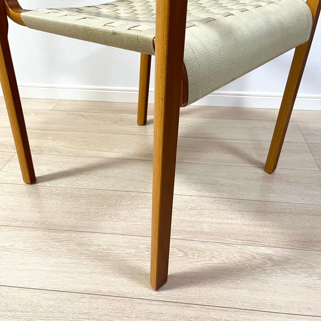 (つ71)WISE WISE アームチェア 編み座面 ナチュラル