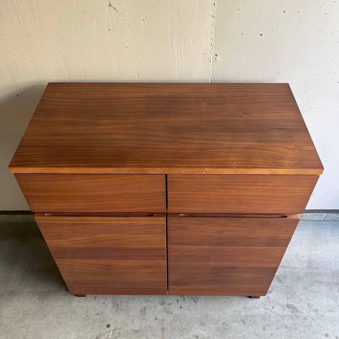 美品・廃盤希少★無印 ウォールナット材キャビネット・木製扉