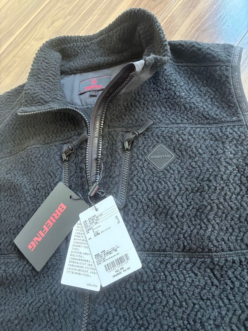 2025年秋冬モデル　ブリーフィングゴルフ　ウールボアベストブラック