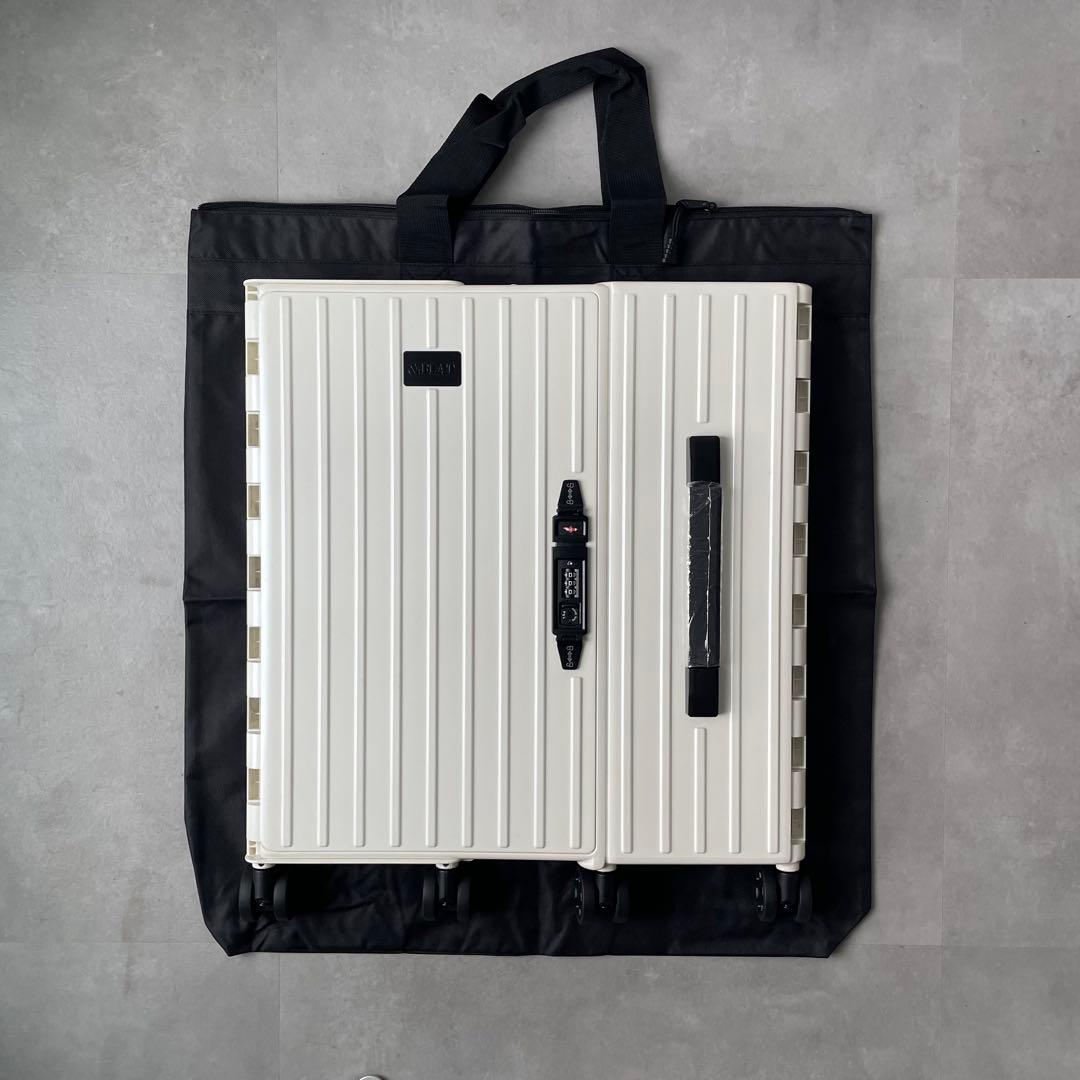 &.FLAT折り畳めるキャリーケース 機内持ち込み可能35Lスーツケースフラット