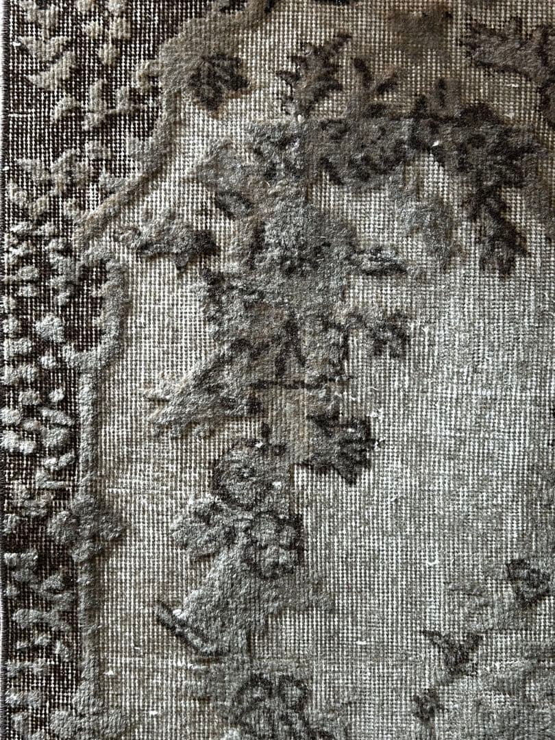 レア　ニュートラルカラー　シャビーシック　オーバーダイ　トルコヴィンテージラグ