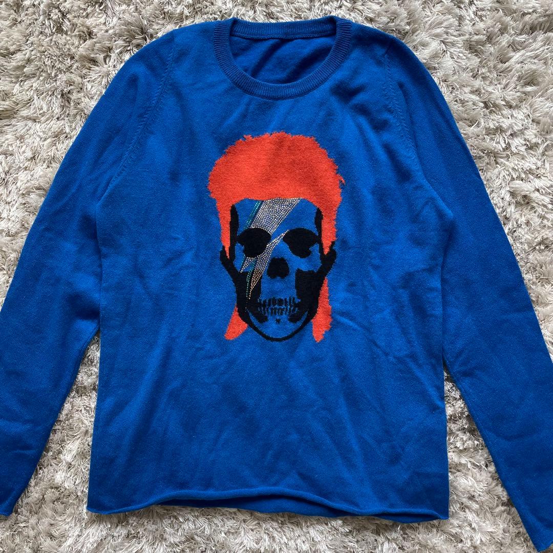 【新品】ルシアンペラフィネ デヴィッドボウイ スカル セーター S カシミヤ