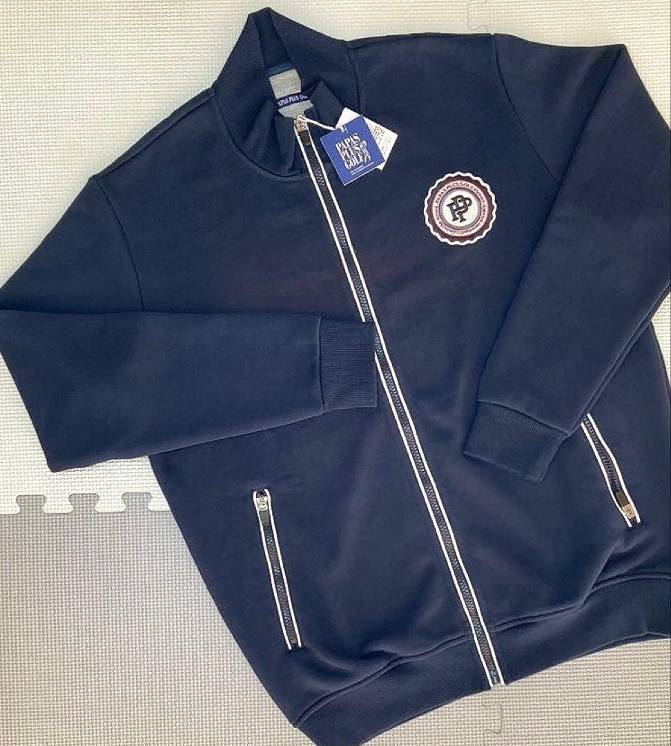 PAPAS PLUS GOLF フルジップトラックジャケット（NAVY／S）