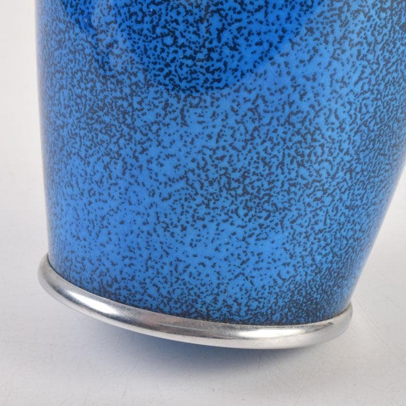 七宝焼　大吉七宝工房　太田博明作　花蝶文　花瓶　V　9147