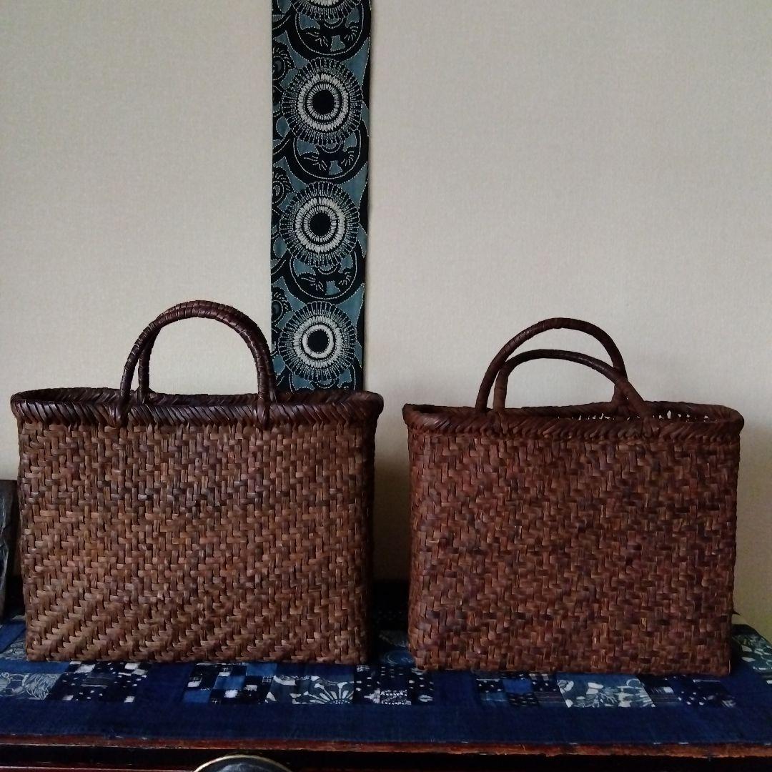 国産　山葡萄籠　大　中布付き　作家物