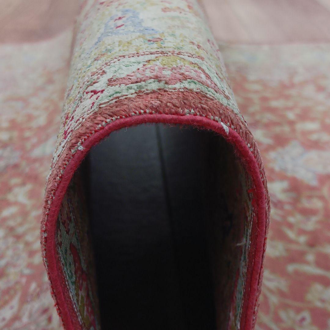 Y3295 高級ペルシャ絨毯 クム産 シルク100% 手織り110万ノット