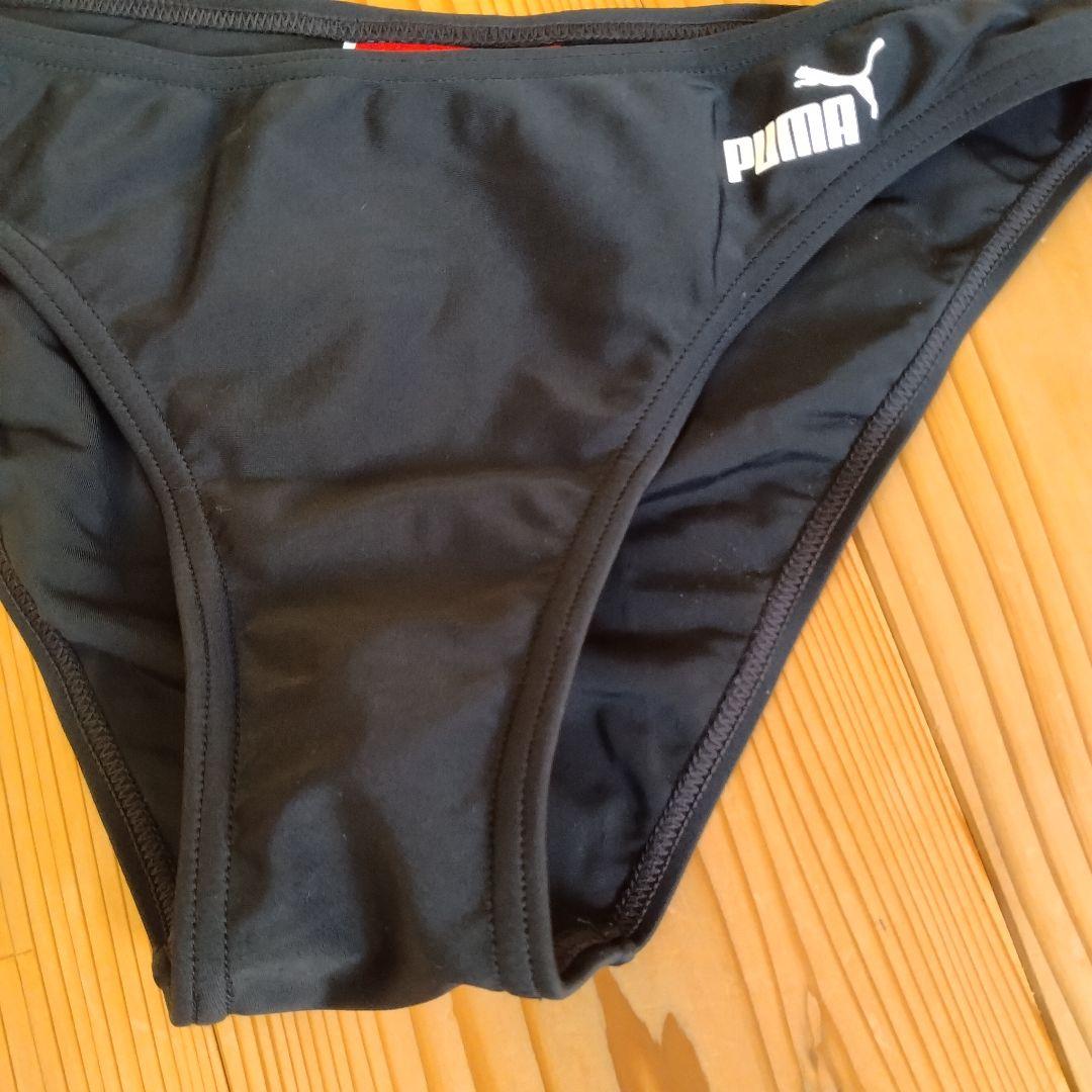 女子陸上ユニフォーム PUMA ブラック ブラトップ パンツのセット