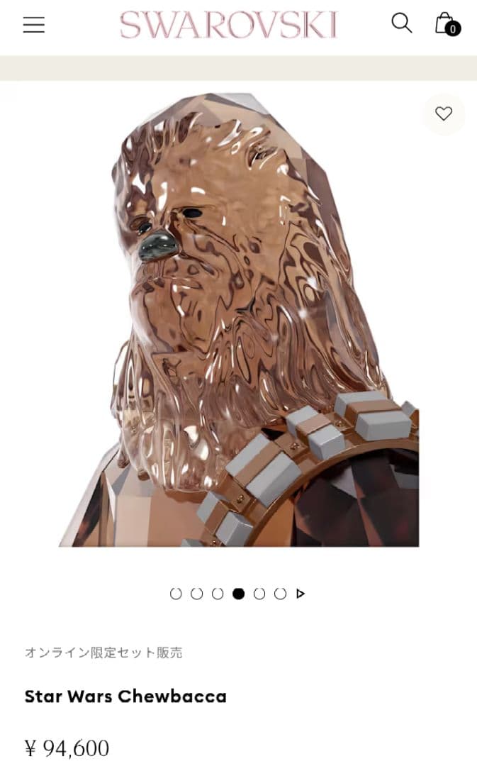 【新品♥希少】スワロフスキー スターウォーズ Chewbacca チューバッカ