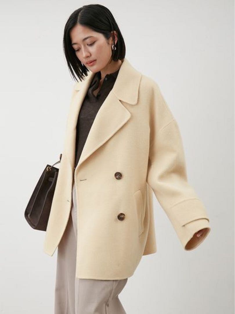 お値下げ♡ミラオーウェン　woolコクーンシルエットピーコート