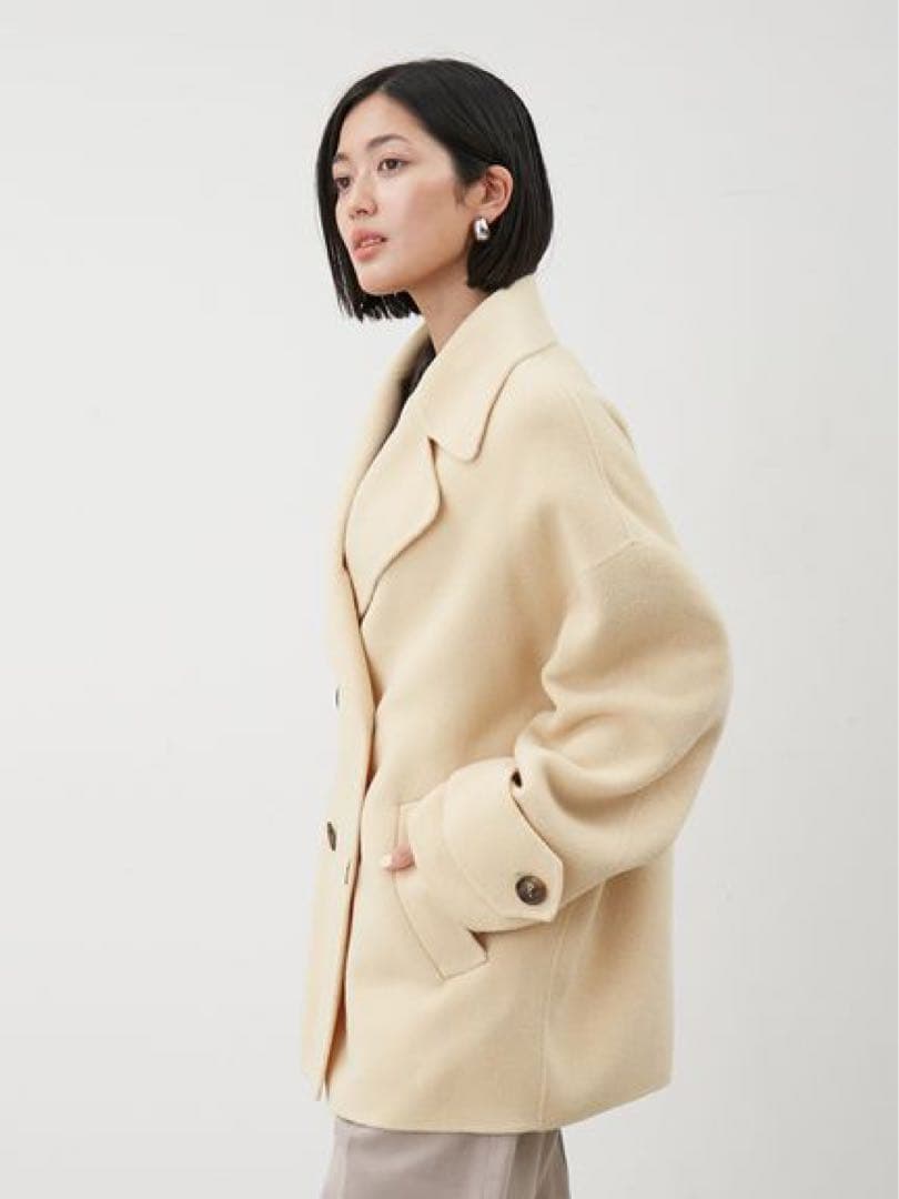 お値下げ♡ミラオーウェン　woolコクーンシルエットピーコート