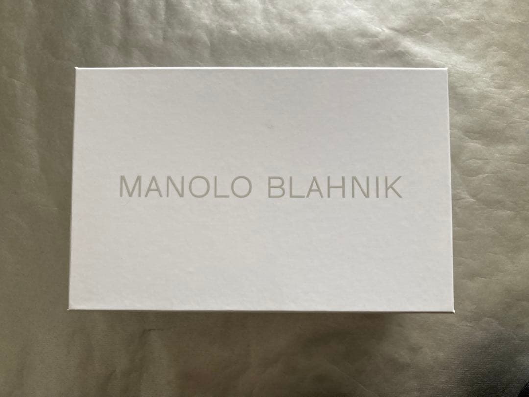 新品Manolo Blahnik Maysale 50mm ネイビー36