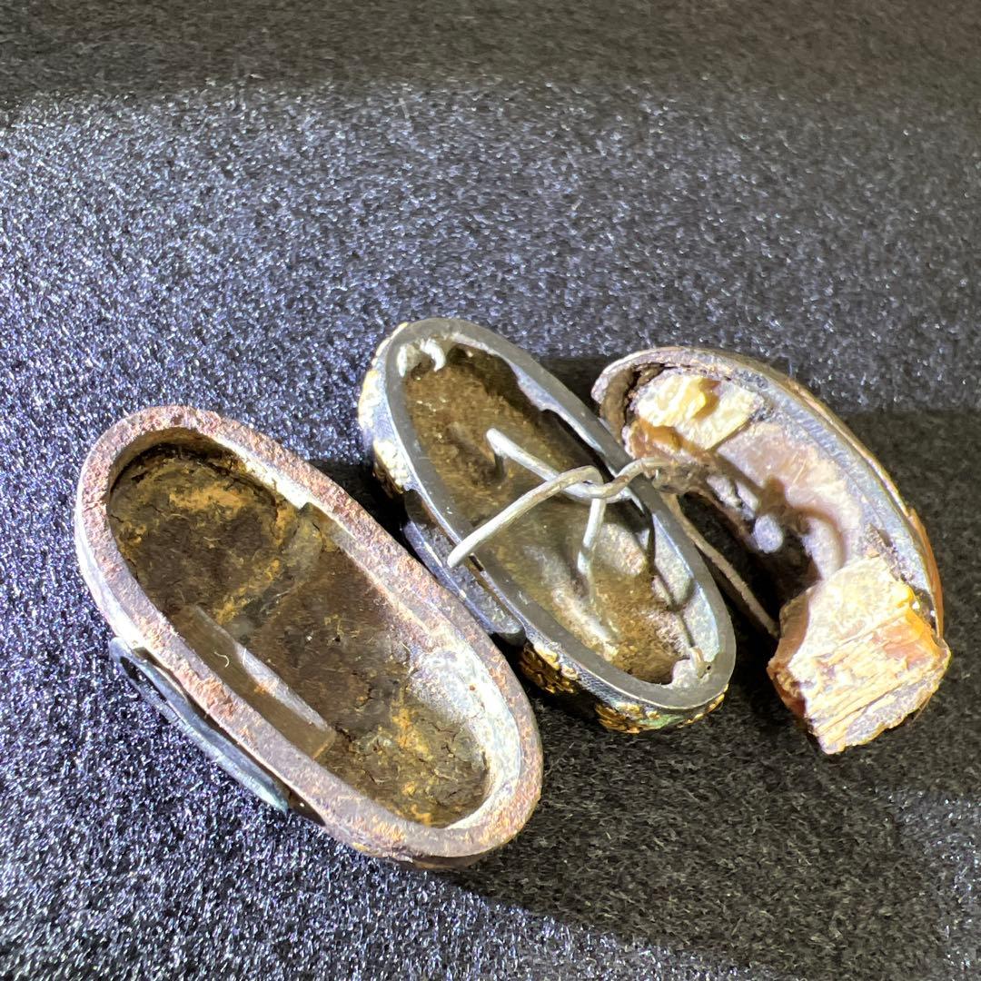 時代　金象嵌　刀装具8点　96g 東Y7-1226☆2Fトヒウ