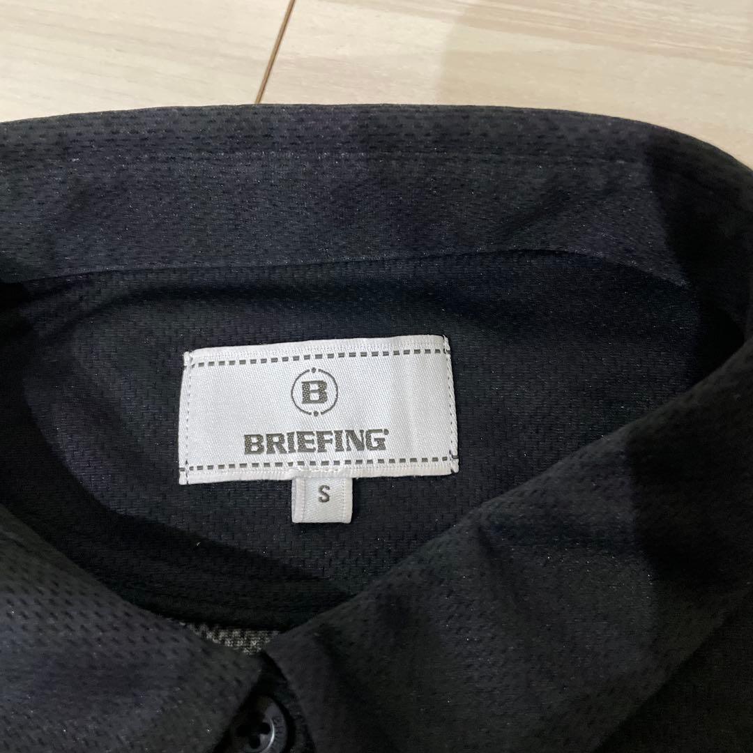 BRIEFING ポロワンピース 黒 フリル裾 S ブリーフィング