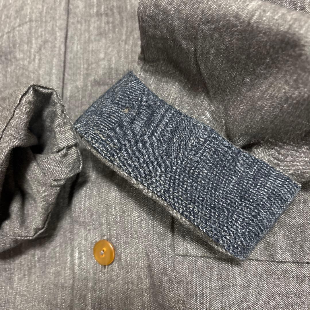 パラスパレス今季品　1回着用ラフィウールシャンブレーワークシャツブラウンサイズ2