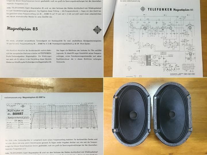 西独 Telefunken録音モニタースピーカー ペア　高能率・高分解能！!！