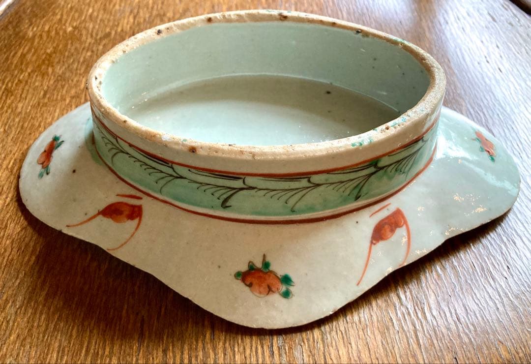 最終お値下げ　骨董　色絵　アンティーク　菓子鉢　唐物　清　粉彩　古伊万里