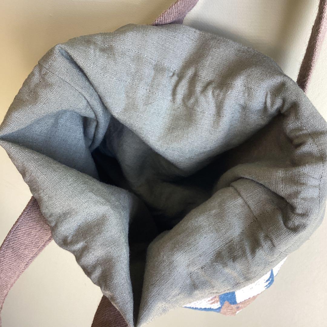 ミナペルホネン thoroughbredで巾着バッグ　ハンドメイド