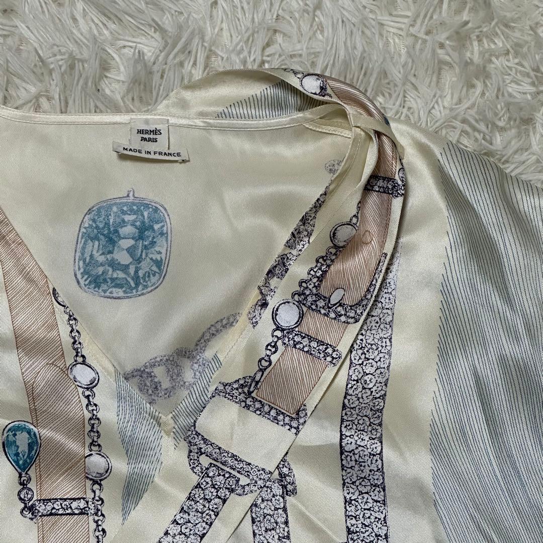 新品未使用タグ付き　エルメス　シルク100% カレ ワンピース ツイルレーヌ