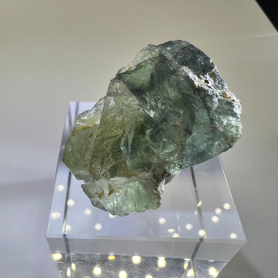 ヤオガンシャン⭐︎ラビットヘアーフローライト⭐︎「萌葱色」