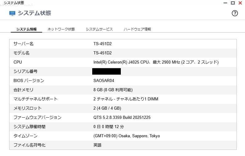 QNAP ／TS-451D2
