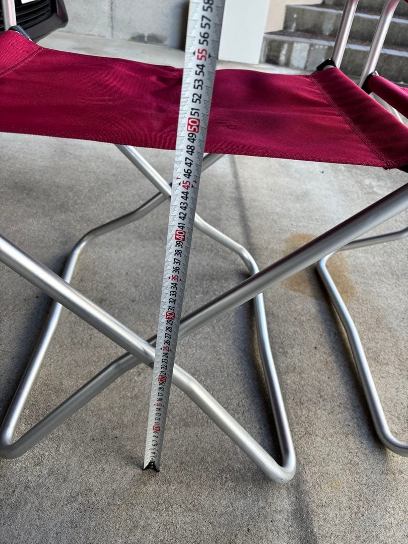 バーガンディ アウトドアチェア 2脚セット （シート高460mm）