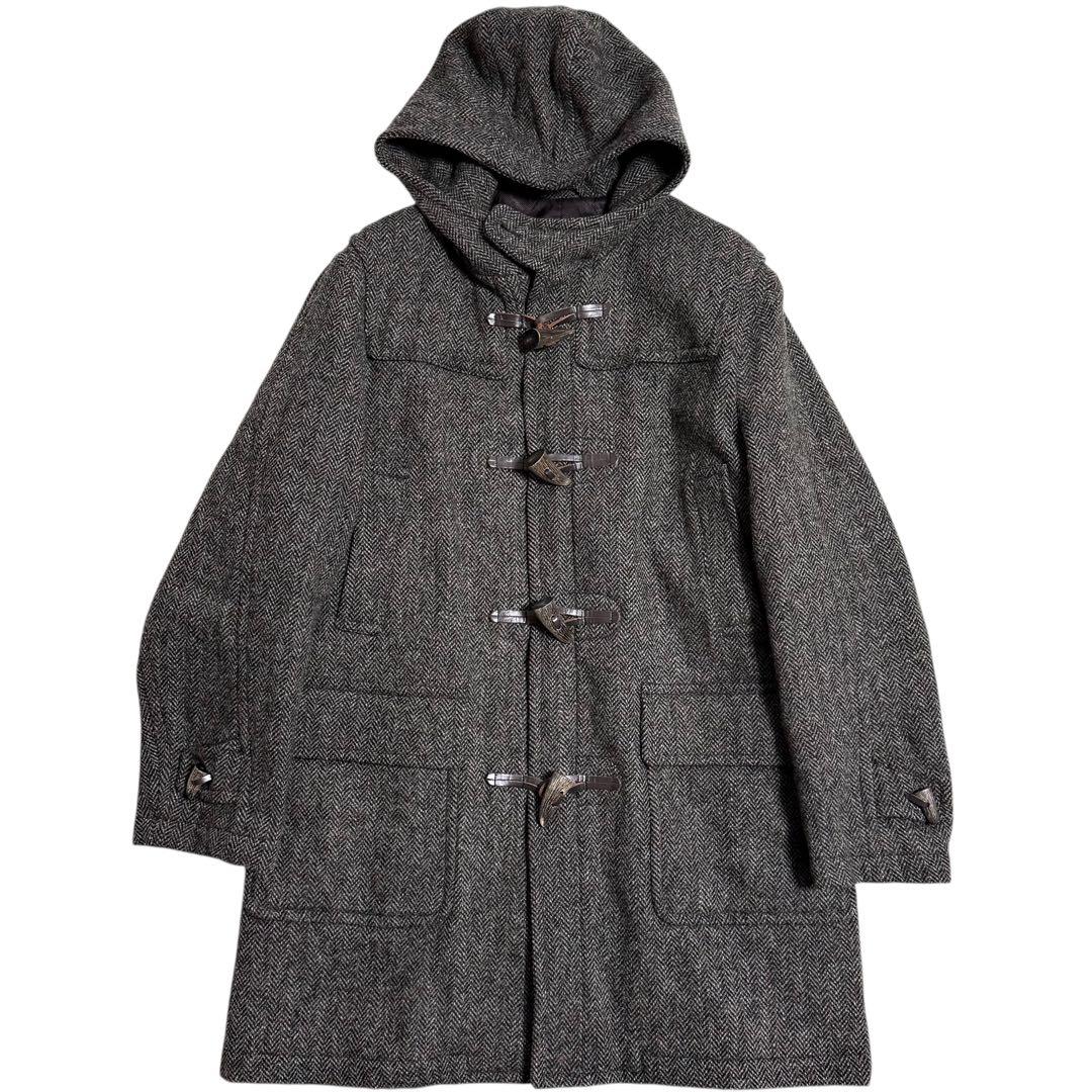 【XLサイズ】ハリスツイード × スコッチハウス ダッフルコート ヘリンボーン