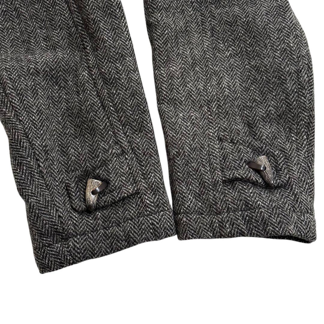 【XLサイズ】ハリスツイード × スコッチハウス ダッフルコート ヘリンボーン