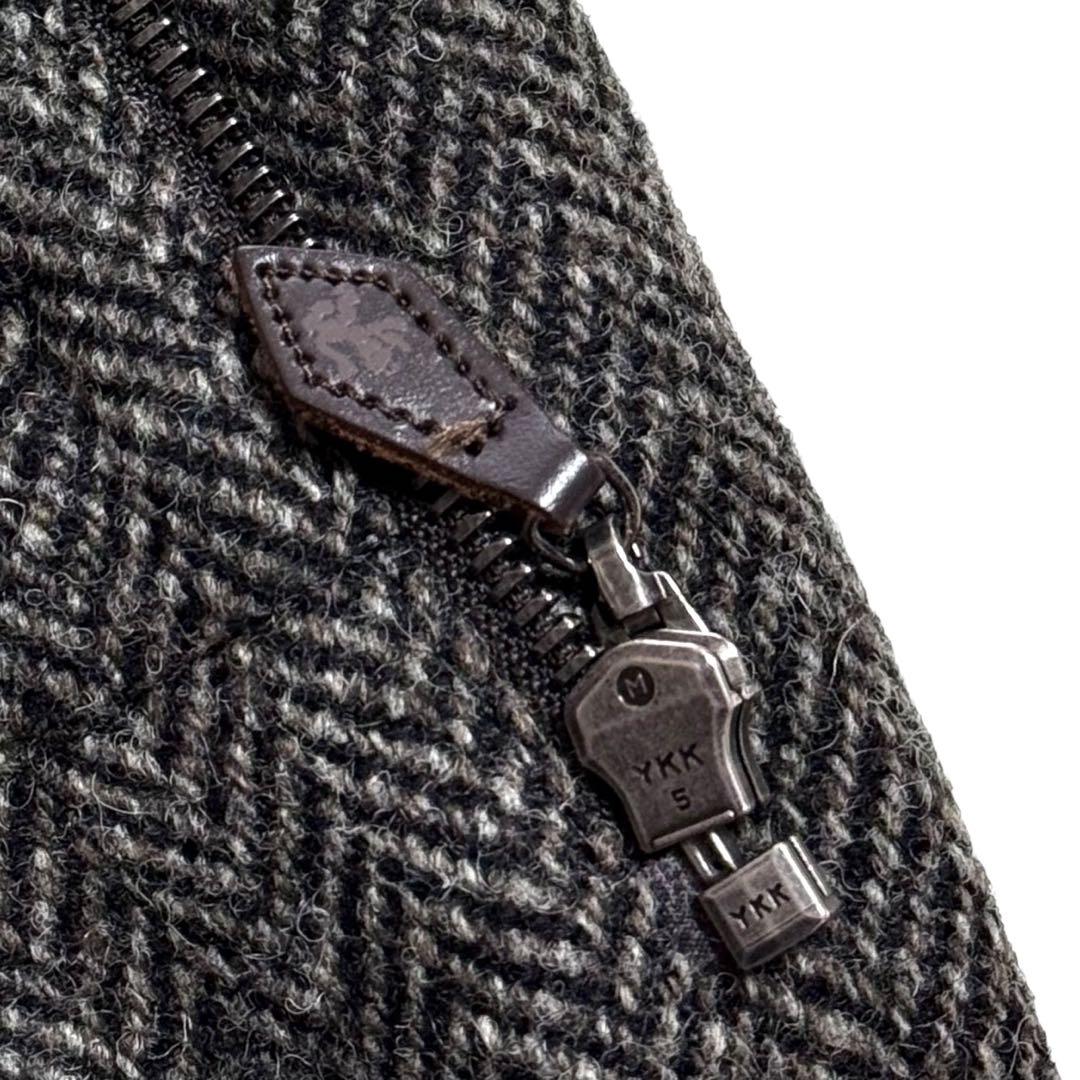 【XLサイズ】ハリスツイード × スコッチハウス ダッフルコート ヘリンボーン