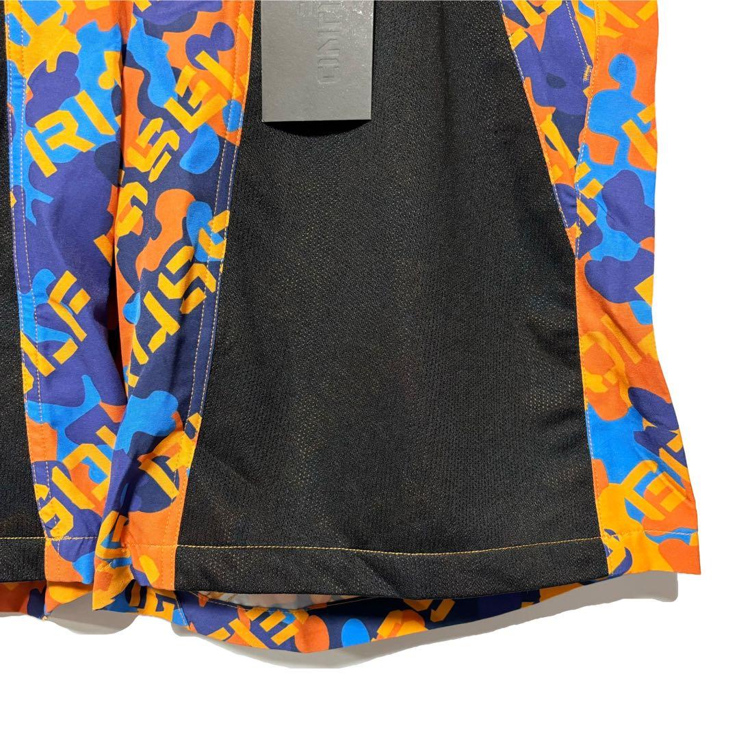 新品 ラッセルノ ゴルフ メッシュ ポケット ショーツ オレンジ カモ L 5